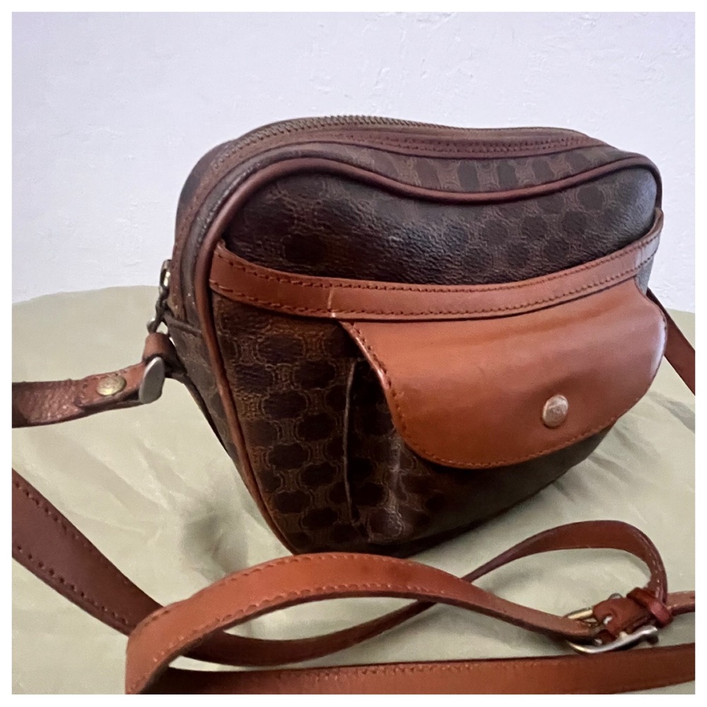 Authentic Celine Macadam Brown Monogram Cross Bod… - image 2